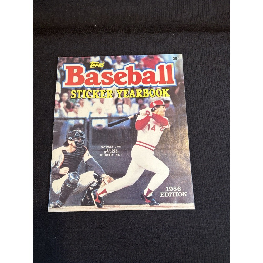 1986 Topps Baseball Sticker Yearbook Album Empty MLB Pete Rose Vintage